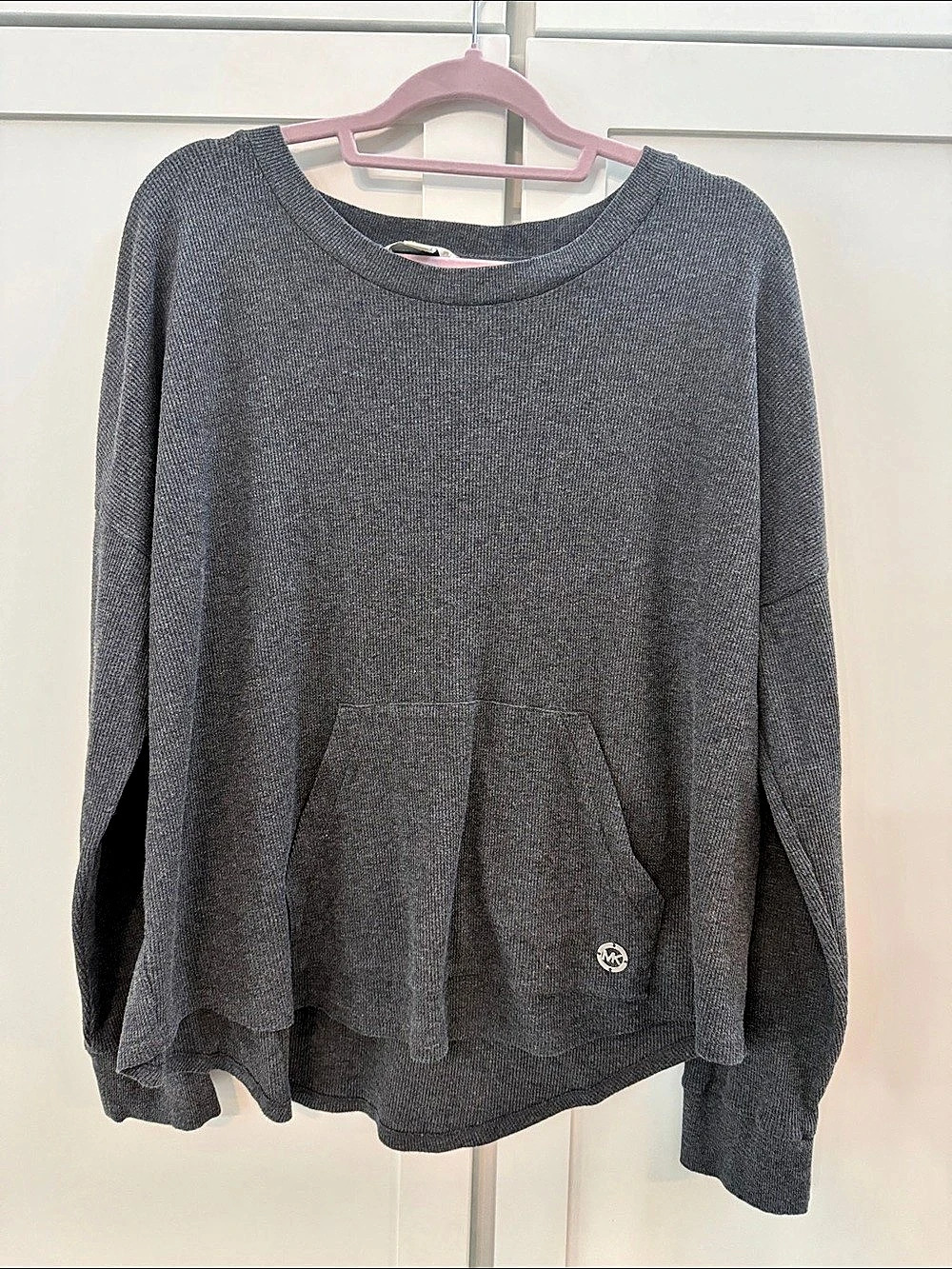 Michael Kors Women's Gray Crew Neck Sweater Size XL Like New